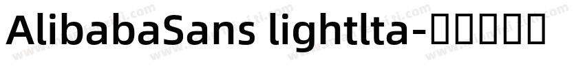 AlibabaSans lightlta字体转换